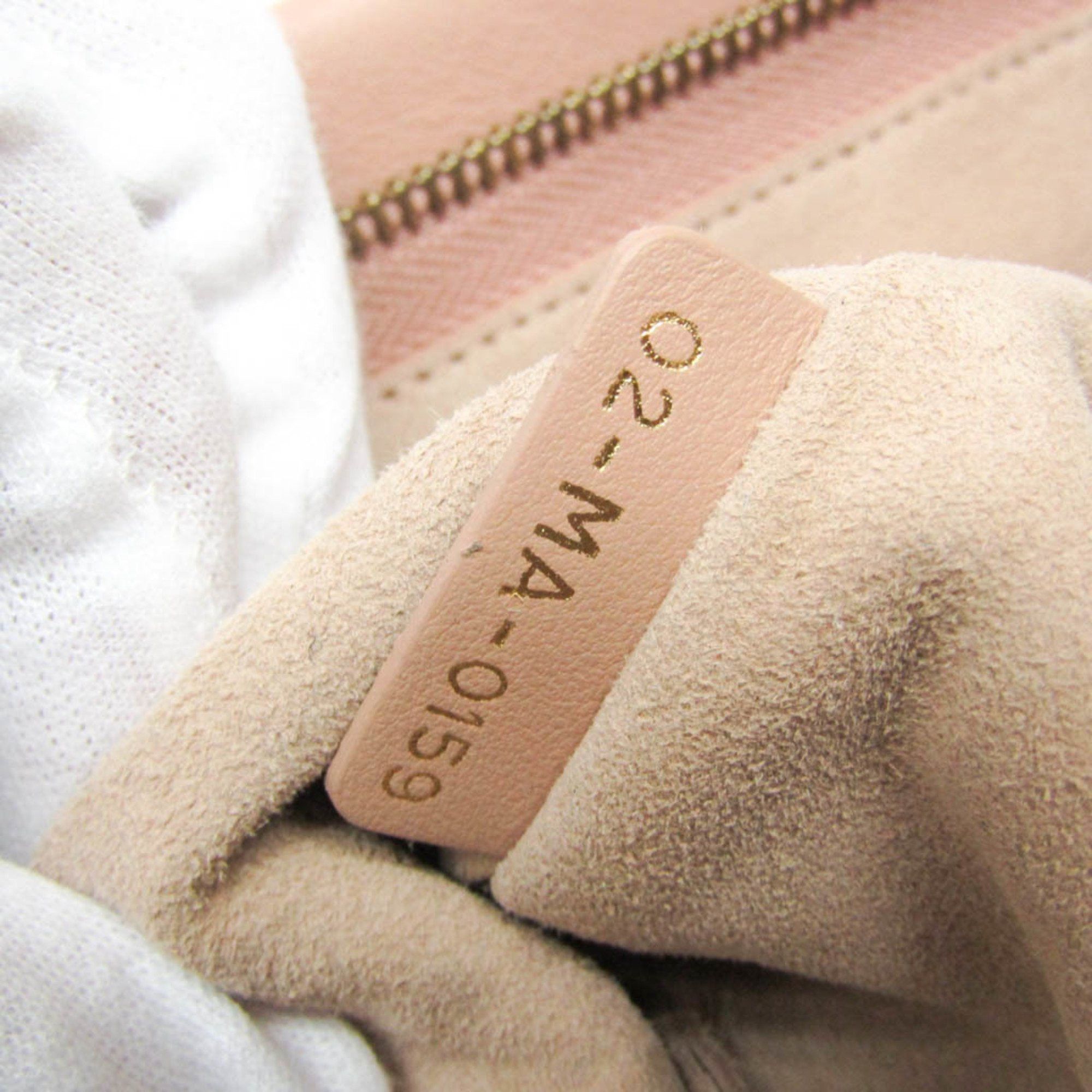 Dior Christian Dior Striped Logo Pouch Women,Men Leather Clutch Bag Pink Beige Size ONE SIZE - 11 Thumbnail