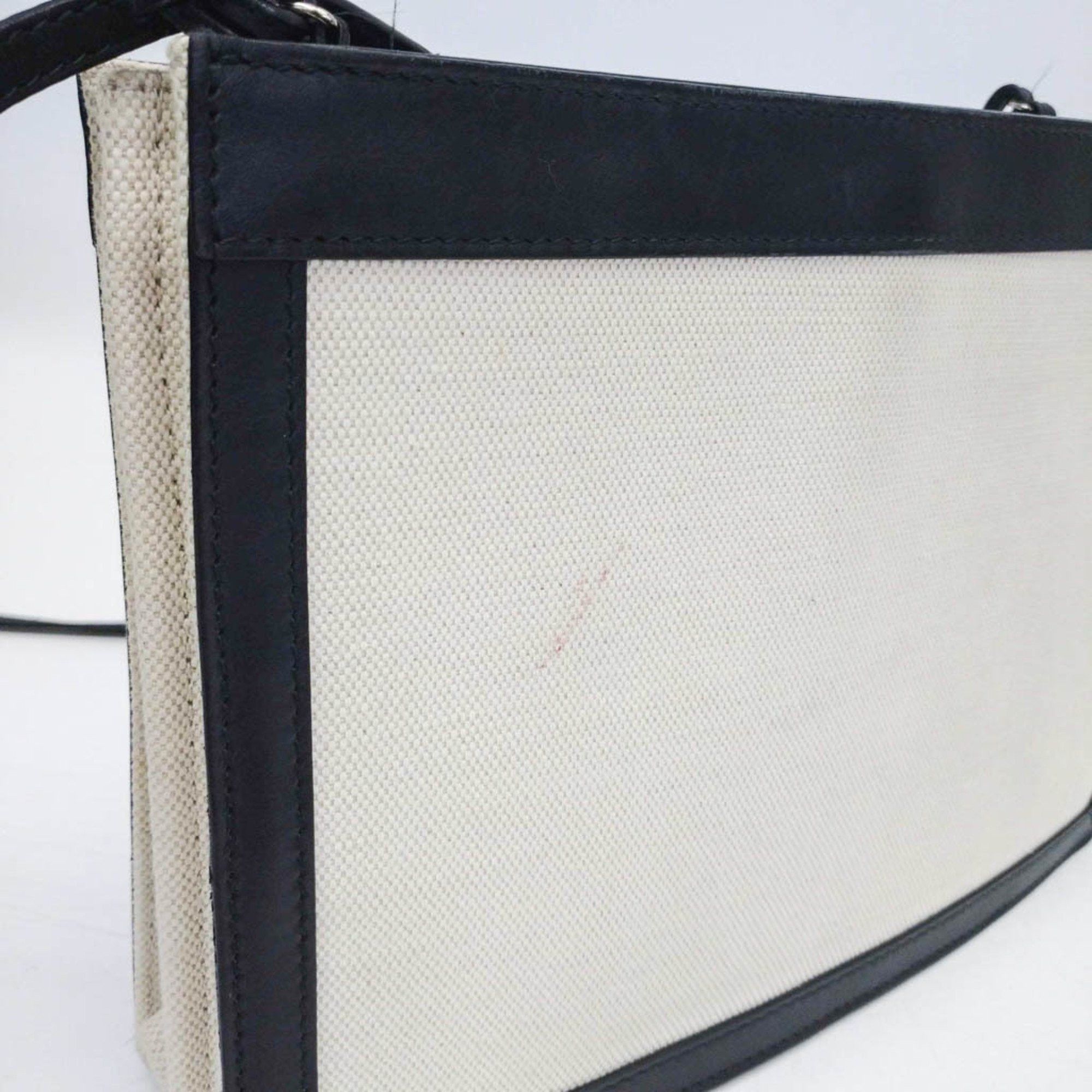 Balenciaga Balenciaga Navy Pochette 339937 Men,Women Canvas,Leather Shoulder Bag Black,Off-white Size ONE SIZE - 5 Thumbnail