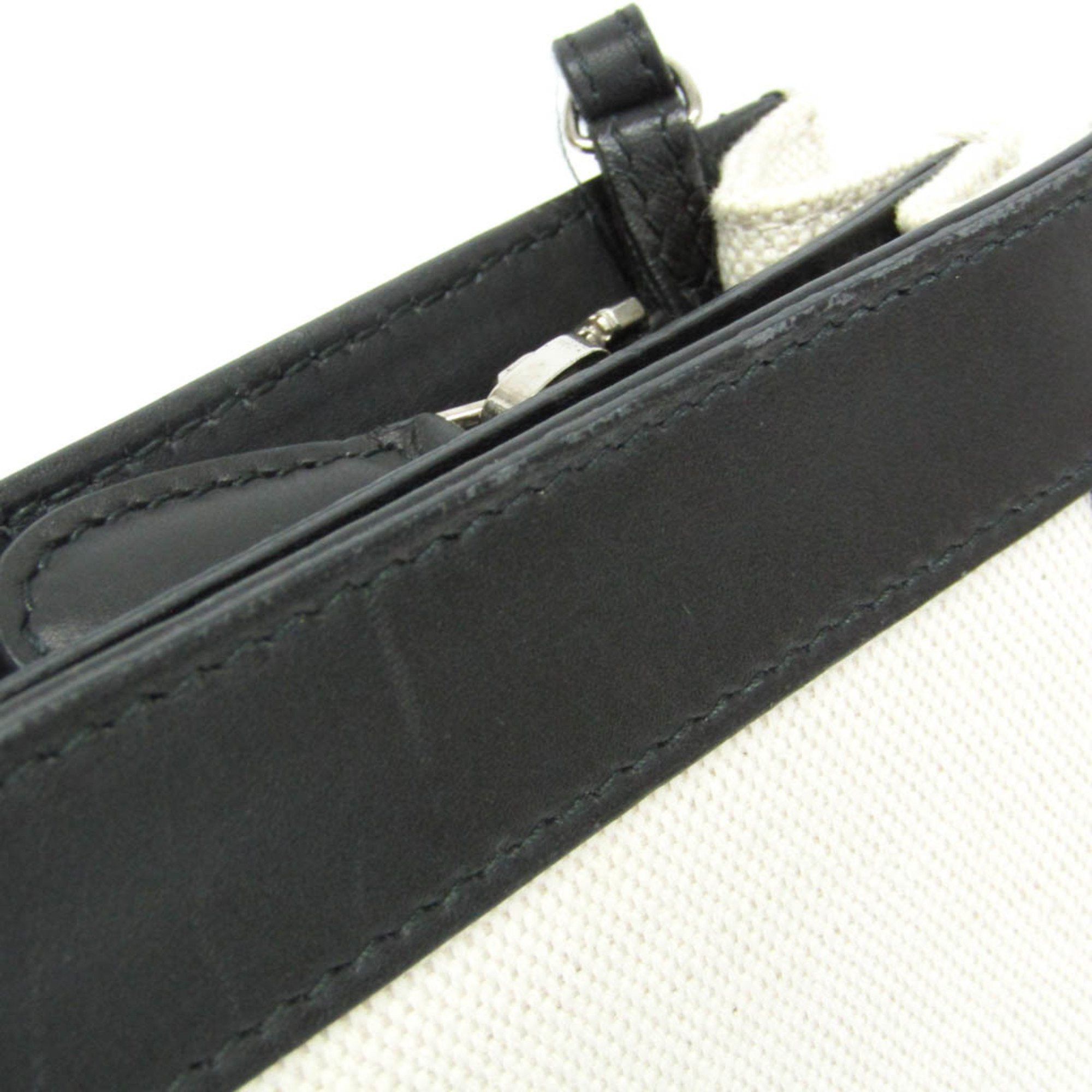 Balenciaga Balenciaga Navy Pochette 339937 Men,Women Canvas,Leather Shoulder Bag Black,Off-white Size ONE SIZE - 9 Thumbnail