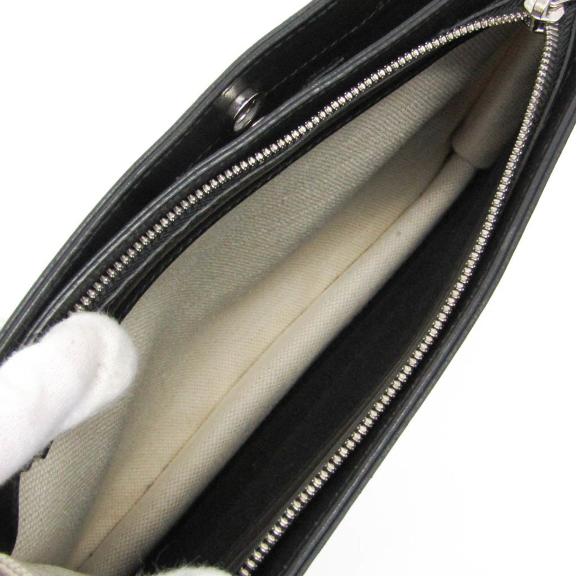 Balenciaga Balenciaga Navy Pochette 339937 Men,Women Canvas,Leather Shoulder Bag Black,Off-white Size ONE SIZE - 4 Thumbnail
