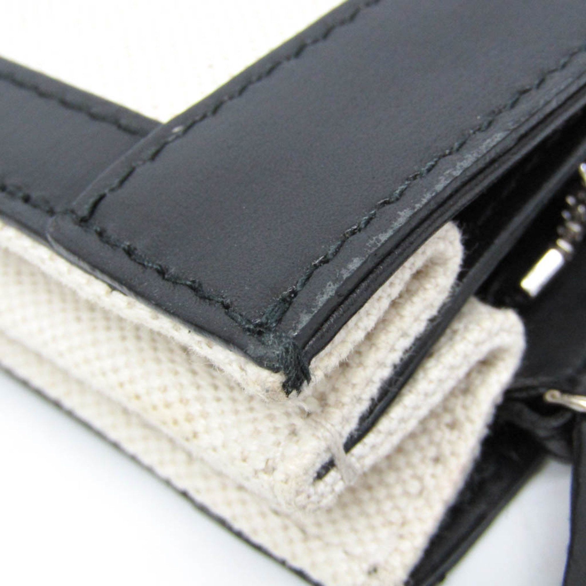 Balenciaga Balenciaga Navy Pochette 339937 Men,Women Canvas,Leather Shoulder Bag Black,Off-white Size ONE SIZE - 10 Thumbnail
