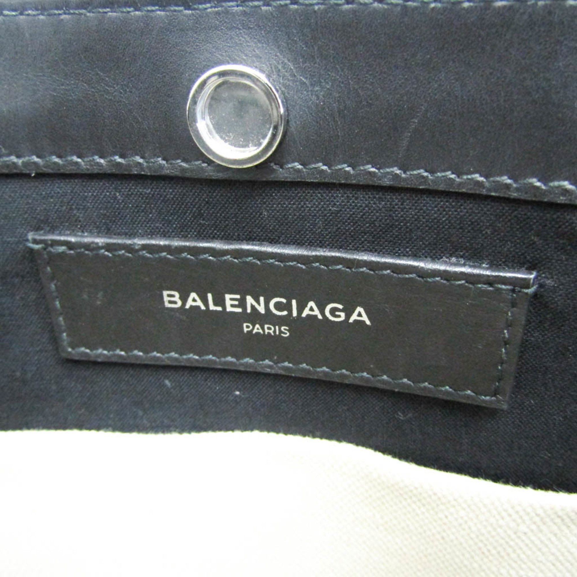 Balenciaga Balenciaga Navy Pochette 339937 Men,Women Canvas,Leather Shoulder Bag Black,Off-white Size ONE SIZE - 14 Thumbnail