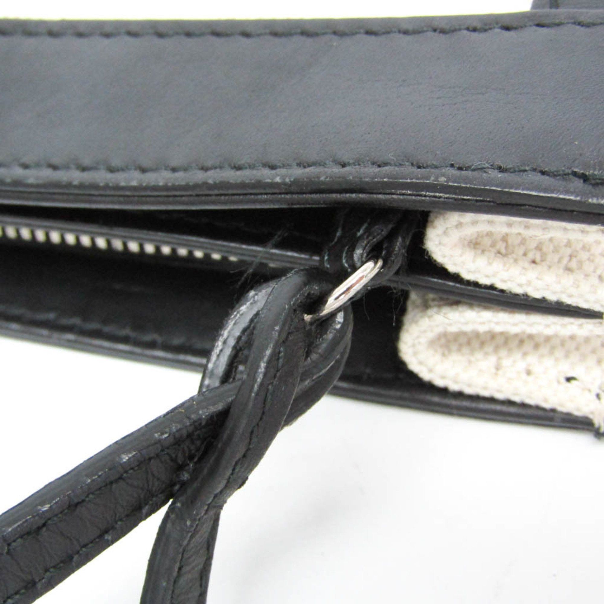 Balenciaga Balenciaga Navy Pochette 339937 Men,Women Canvas,Leather Shoulder Bag Black,Off-white Size ONE SIZE - 8 Thumbnail