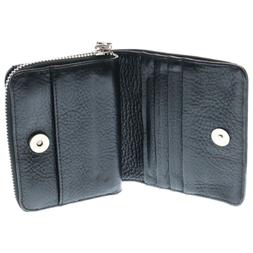 小物 CHROME HEARTS SQ ZIP BILL Chrome Hearts Sq Zip Bill Square Round Leather Wallet In
