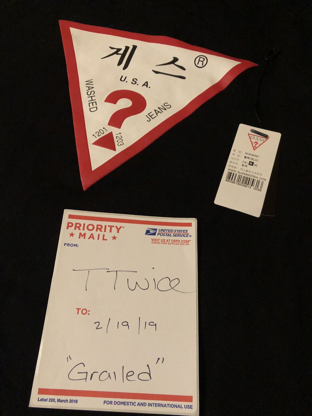 Guess Guess x Blackpink Collab Korea Logo Black Grailed