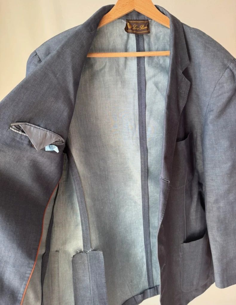 Loro Piana Loro Piana Blue Linen Jacket -dmc Size US M / EU 48-50 / 2 - 6 Thumbnail