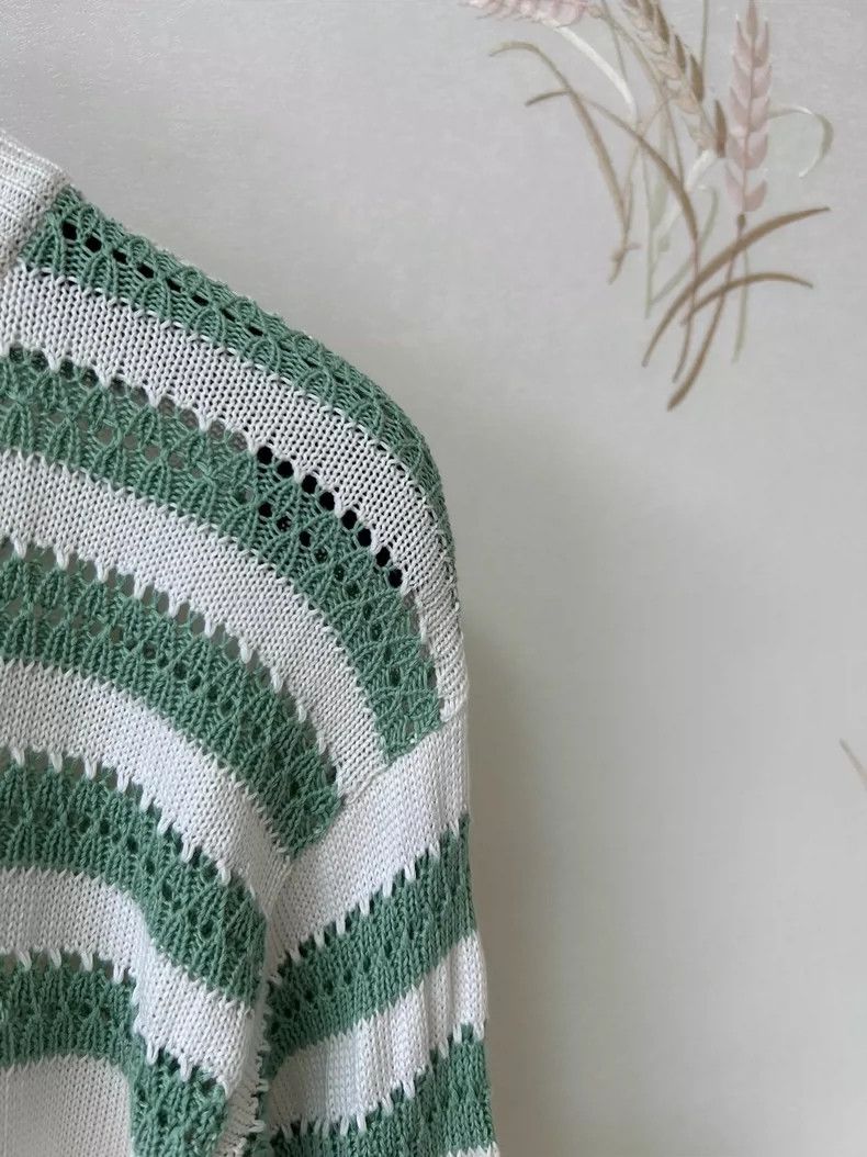 Loro Piana Loro Piana Striped Silk-Cotton Sweater -dmc Size US XS / EU 42 / 0 - 5 Thumbnail