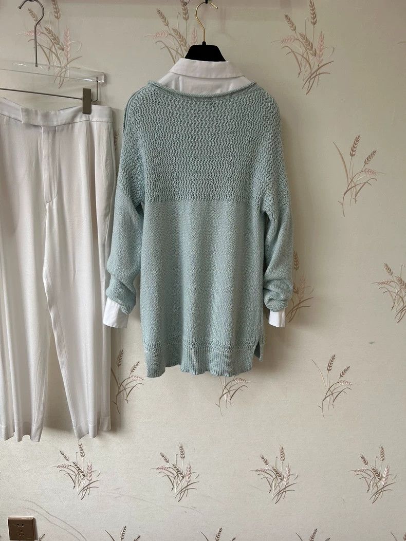 Ermenegildo Zegna Loro Piana Knit Cashmere Cotton Sweater -dmc Size US L / EU 52-54 / 3 - 3 Thumbnail
