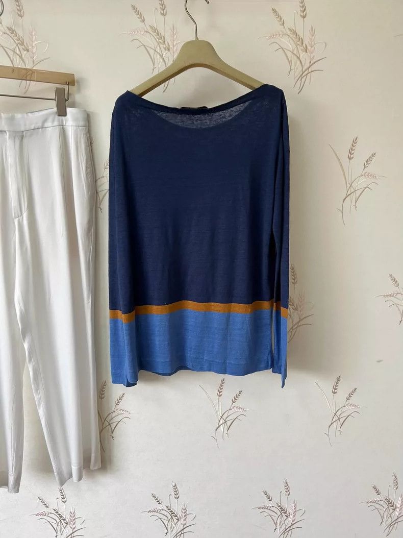 Loro Piana Loro Piana Striped Linen Knit Top -dmc Size US L / EU 52-54 / 3 - 3 Thumbnail