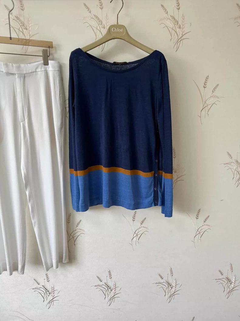 Loro Piana Loro Piana Striped Linen Knit Top -dmc Size US L / EU 52-54 / 3 - 2 Thumbnail