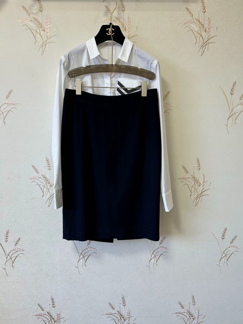 Vintage Loropiana Cashmere Knee-Length Skirt -dmc Size US 32 / EU 48 - 3 Thumbnail
