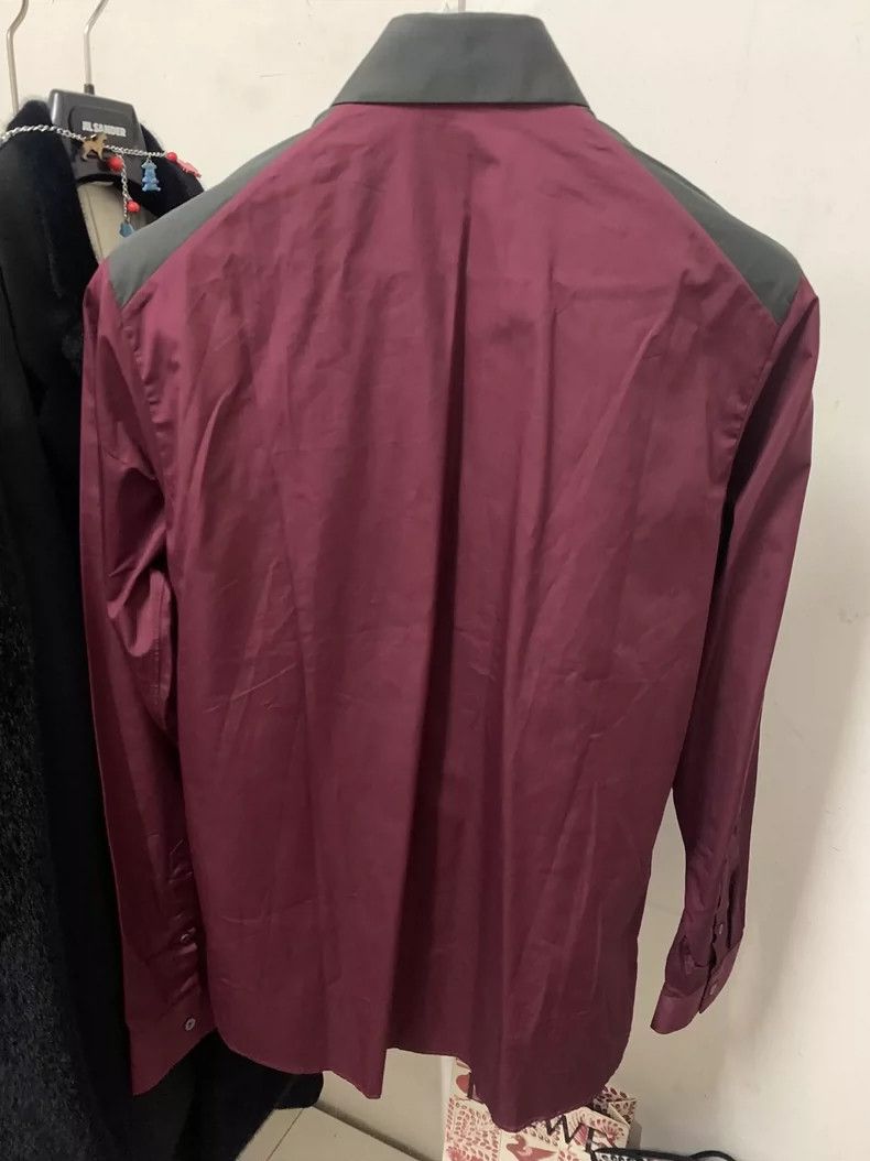 Jil Sander JIL SANDER Red Contrast Collar Shirt -dmc Size US M / EU 48-50 / 2 - 3 Thumbnail