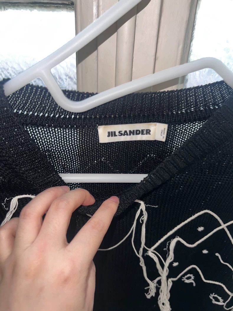 Jil Sander Jil Sander Black Sweater with Line Graffiti -dmc Size US XL / EU 56 / 4 - 3 Thumbnail