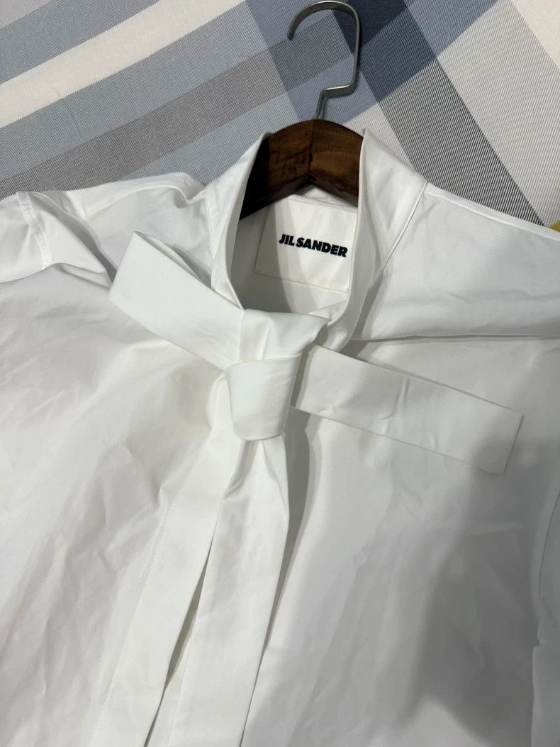 Jil Sander Jil Sander Minimalist Bow Tie Shirt -dmc Size US M / EU 48-50 / 2 - 8 Thumbnail
