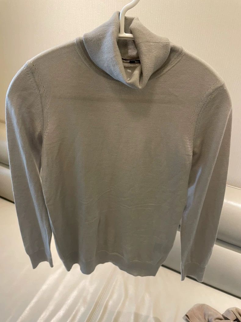 Ermenegildo Zegna Loro Piana Gray-Green Turtleneck Cashmere Sweater -dmc Size US S / EU 44-46 / 1 - 3 Thumbnail