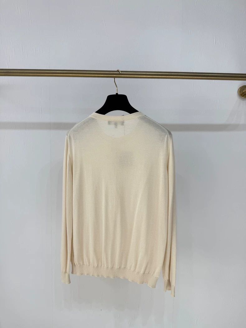 Loro Piana Loro Piana Beige Silk Cashmere Cardigan -dmc Size US M / EU 48-50 / 2 - 3 Thumbnail