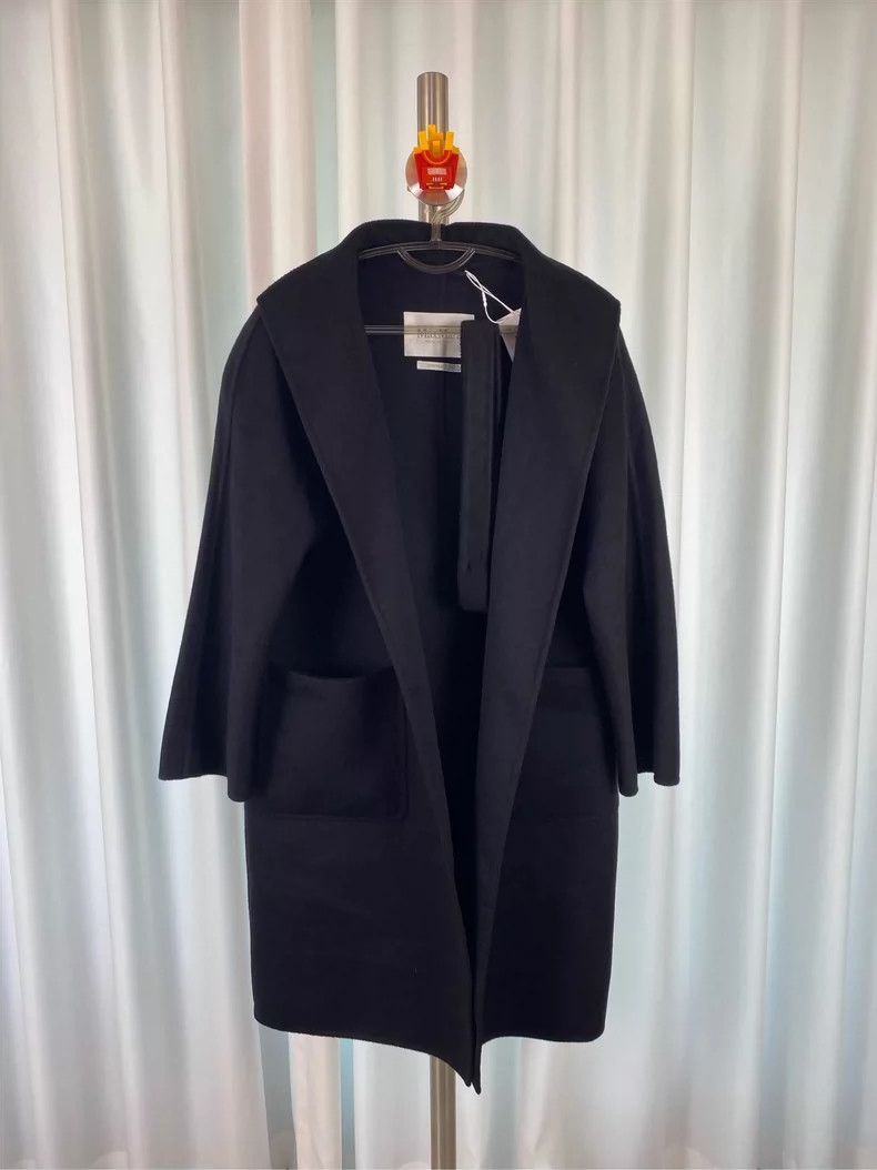 Max Mara Maxmara Black Cashmere Robe Coat -dmc Size US M / EU 48-50 / 2 - 2 Thumbnail