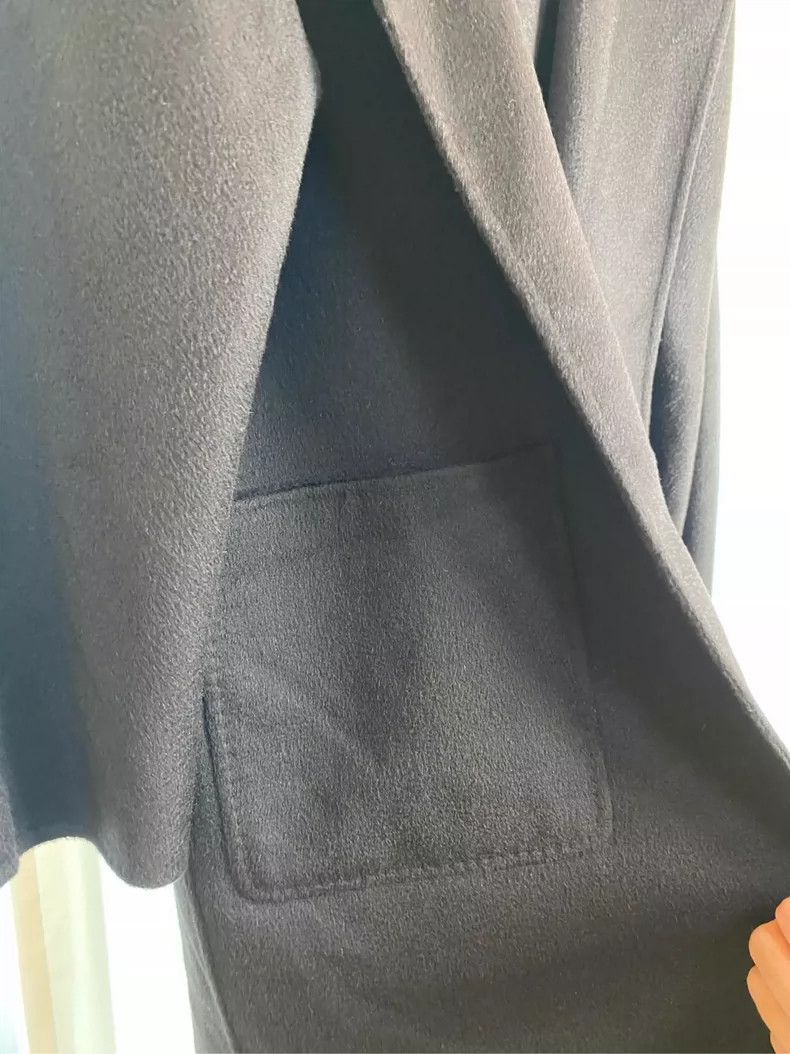 Max Mara Maxmara Black Cashmere Robe Coat -dmc Size US M / EU 48-50 / 2 - 4 Thumbnail