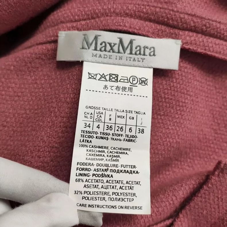 Max Mara MaxMara Pink Cashmere Outerwear Jacket -dmc Size US M / EU 48-50 / 2 - 4 Thumbnail