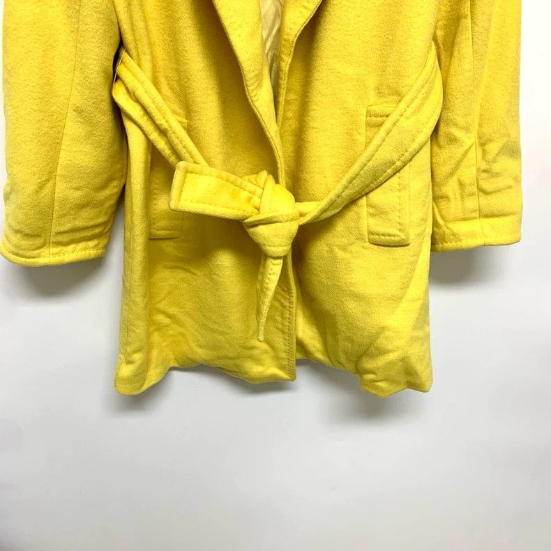 Max Mara Maxmara Wool Cashmere Yellow Coat -dmc Size US XS / EU 42 / 0 - 7 Thumbnail