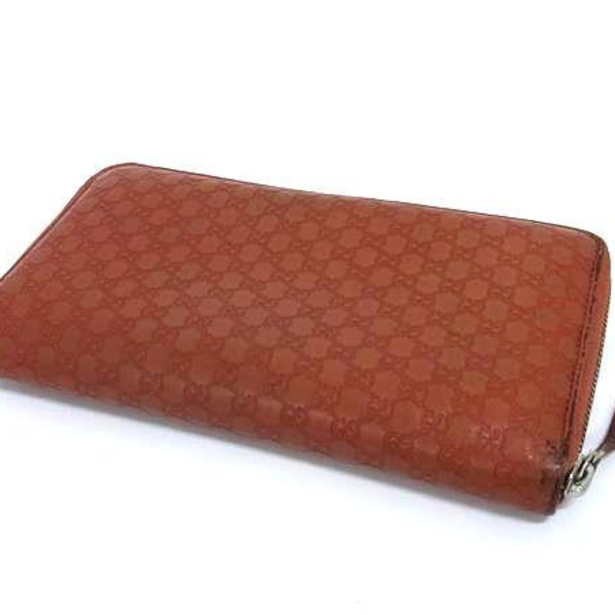 Gucci GUCCI Micro Guccissima Organizer Long Wallet 233194 Brown Leather Round for Men and Women Size ONE SIZE - 2 Thumbnail