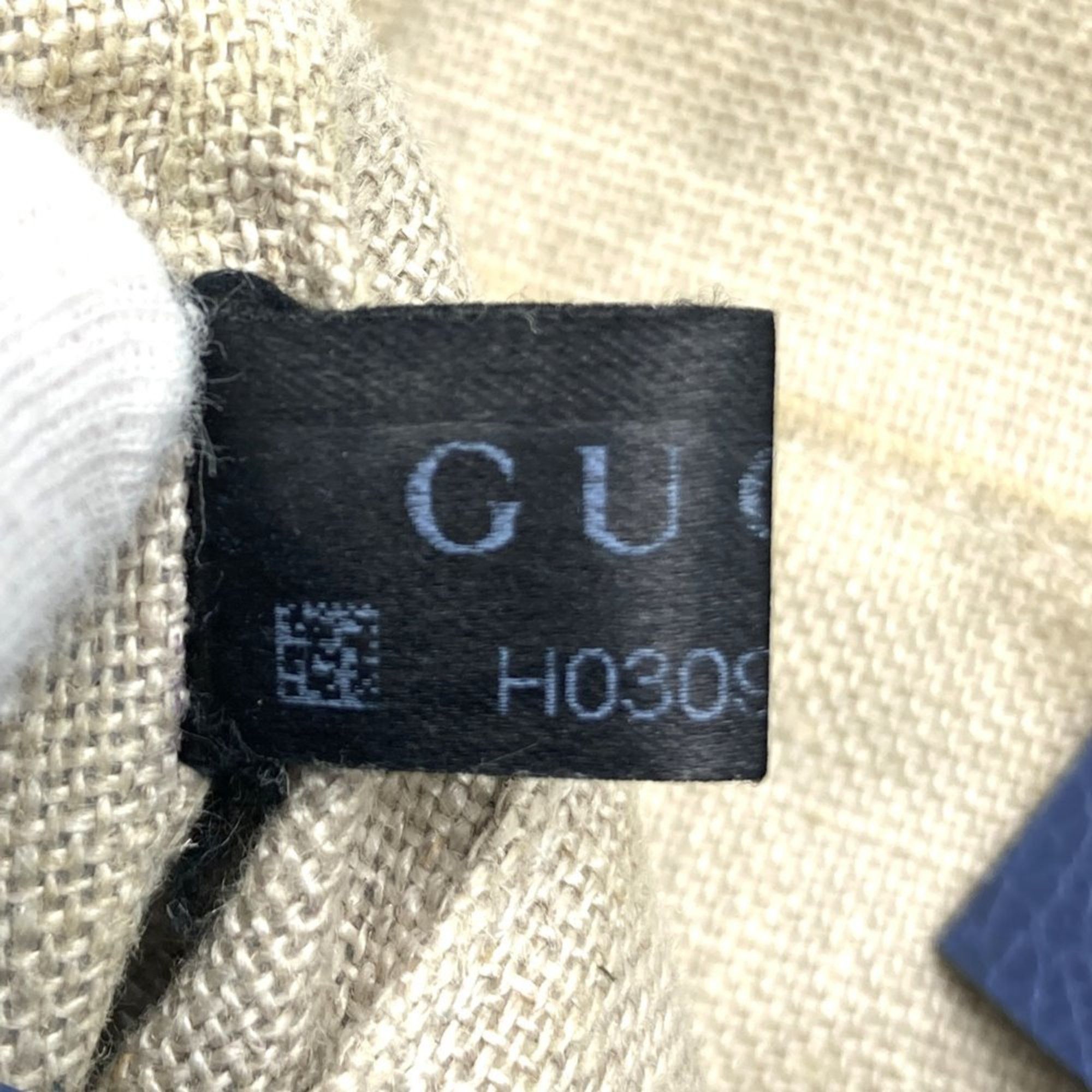 Gucci GUCCI 449413 Shoulder Bag GG Canvas/Leather Blue/Brown Women's Size ONE SIZE - 12 Thumbnail