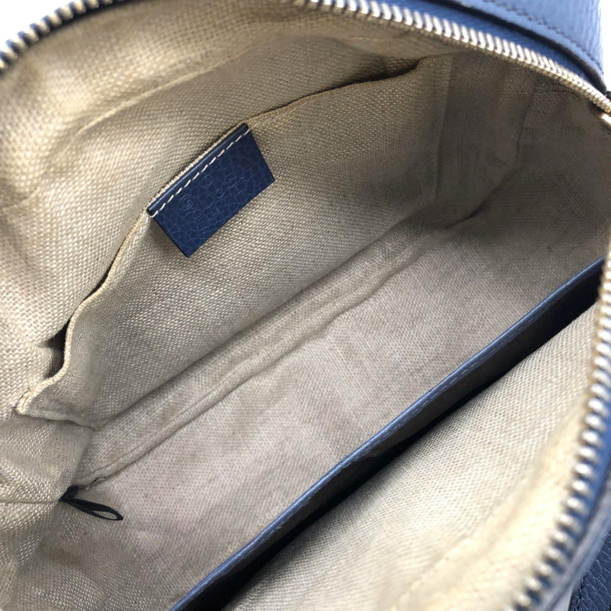 Gucci GUCCI 449413 Shoulder Bag GG Canvas/Leather Blue/Brown Women's Size ONE SIZE - 8 Thumbnail