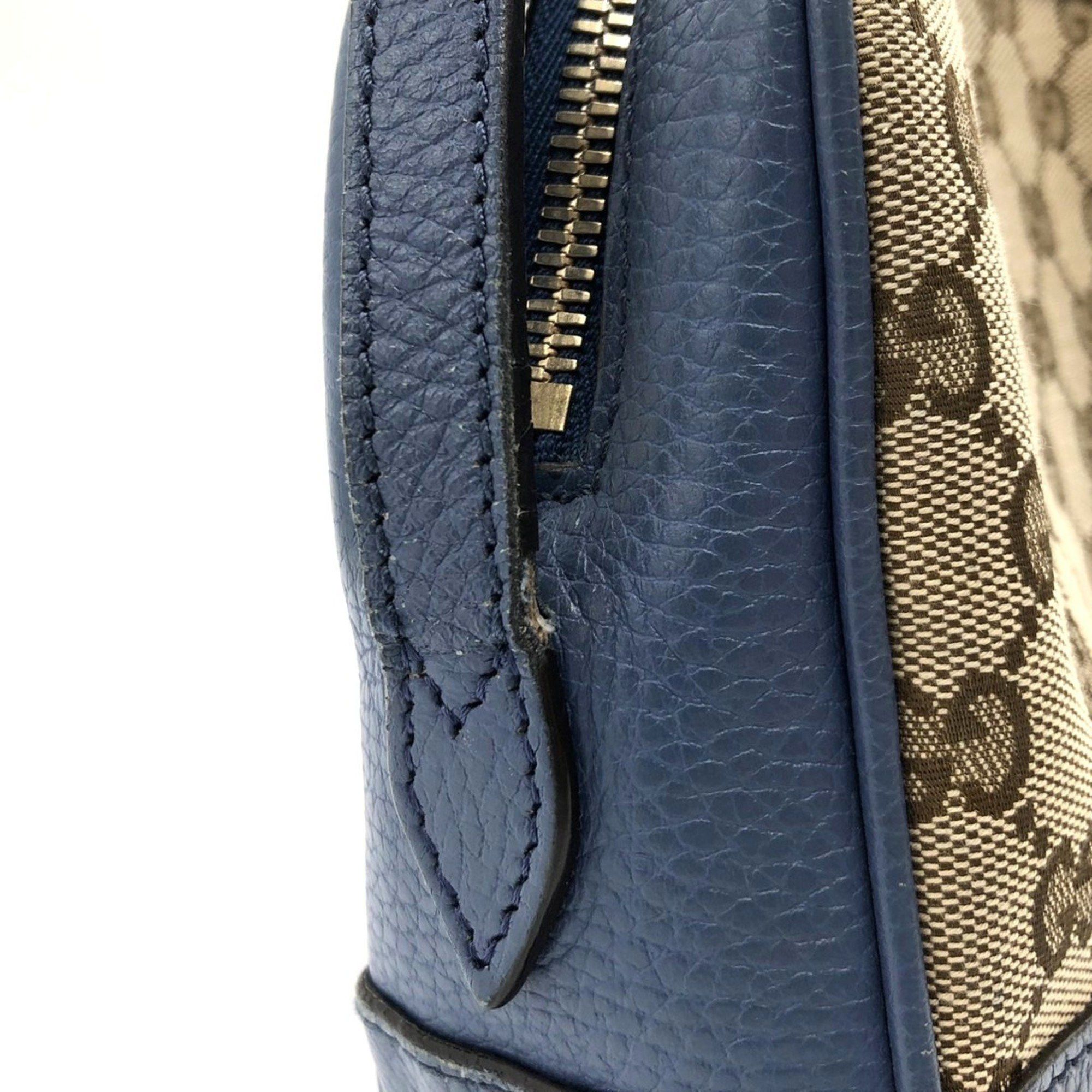 Gucci GUCCI 449413 Shoulder Bag GG Canvas/Leather Blue/Brown Women's Size ONE SIZE - 15 Thumbnail