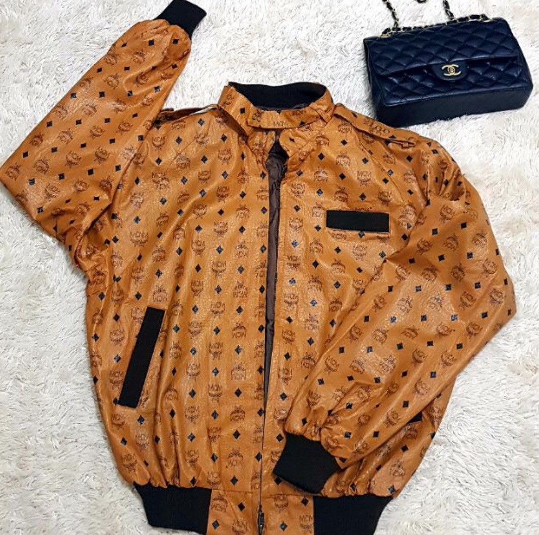 MCM MCM cognac vintage leather jacket | Grailed