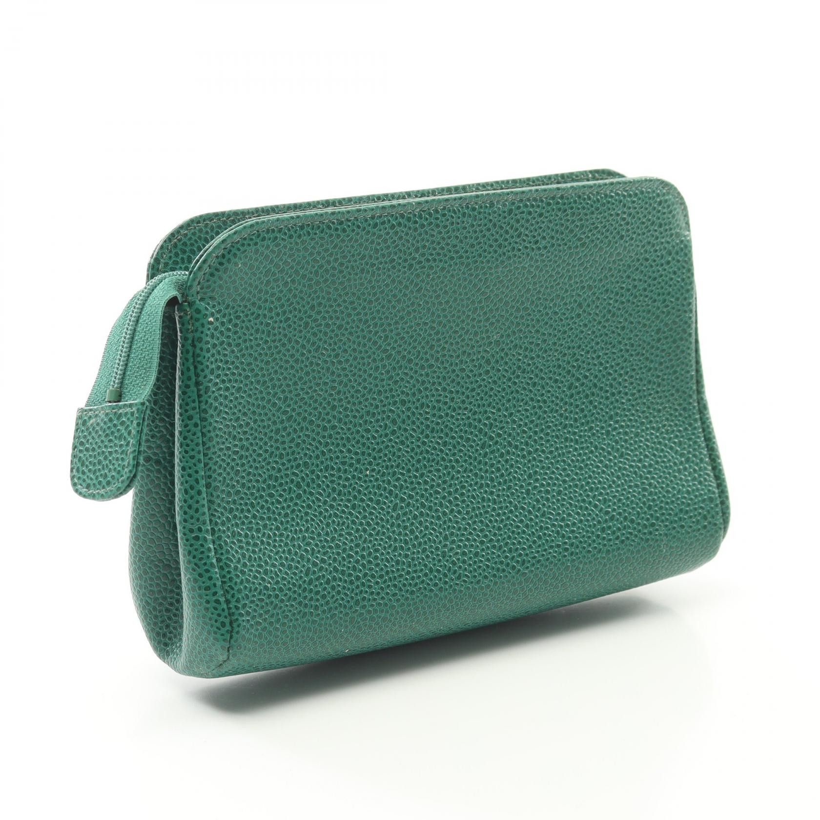 Chanel Chanel Chanel Deauville Leather Pouch Leather Other Size ONE SIZE - 2 Thumbnail
