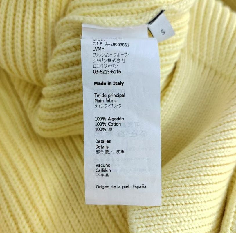 Loewe Loewe Yellow Long Sleeve Cotton Sweater 0089 Size S / US 4 / IT 40 - 3 Thumbnail