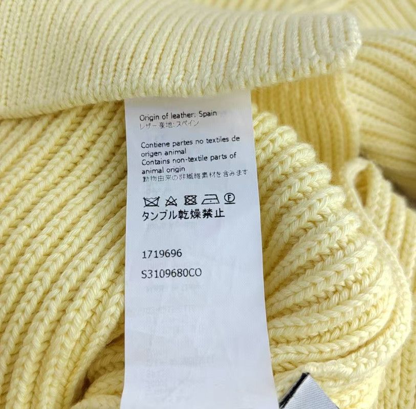 Loewe Loewe Yellow Long Sleeve Cotton Sweater 0089 Size S / US 4 / IT 40 - 4 Thumbnail