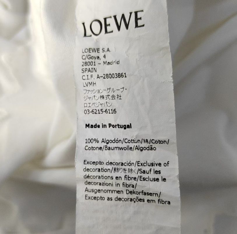 Loewe Loewe White Cotton Short Sleeve Top 0089 Size XS / US 0-2 / IT 36-38 - 3 Thumbnail