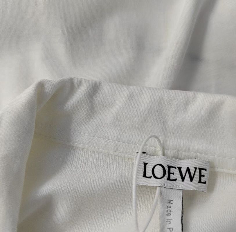 Loewe Loewe White Cotton Short Sleeve Top 0089 Size XS / US 0-2 / IT 36-38 - 8 Thumbnail
