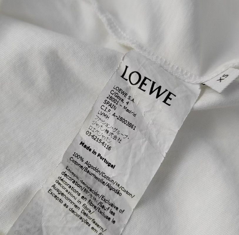 Loewe Loewe White Cotton Short Sleeve Top 0089 Size XS / US 0-2 / IT 36-38 - 6 Thumbnail