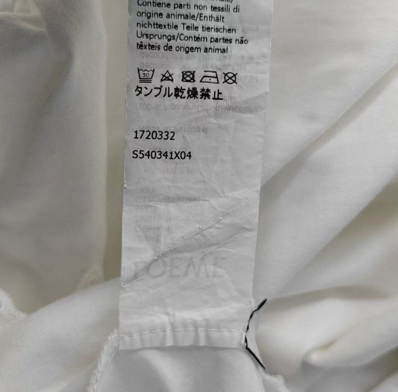 Loewe Loewe White Cotton Short Sleeve Top 0089 Size XS / US 0-2 / IT 36-38 - 4 Thumbnail