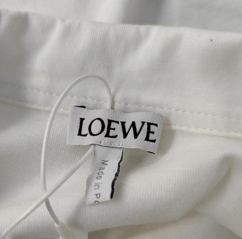 Loewe Loewe White Cotton Short Sleeve Top 0089 Size XS / US 0-2 / IT 36-38 - 5 Thumbnail