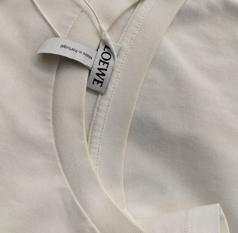 Loewe Loewe Summer White Cotton Short Sleeve Tee 0089 Size XS / US 0-2 / IT 36-38 - 7 Thumbnail