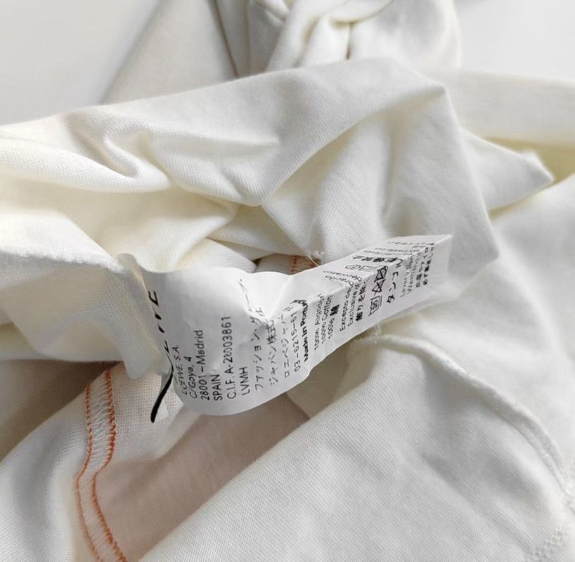 Loewe Loewe Summer White Cotton Short Sleeve Tee 0089 Size XS / US 0-2 / IT 36-38 - 6 Thumbnail