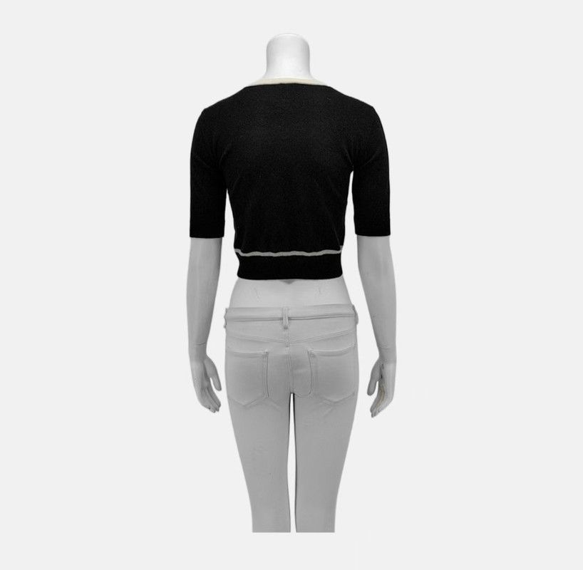 Loewe Loewe Black Wool Cropped Sweater for Women 0089 Size M / US 6-8 / IT 42-44 - 2 Thumbnail