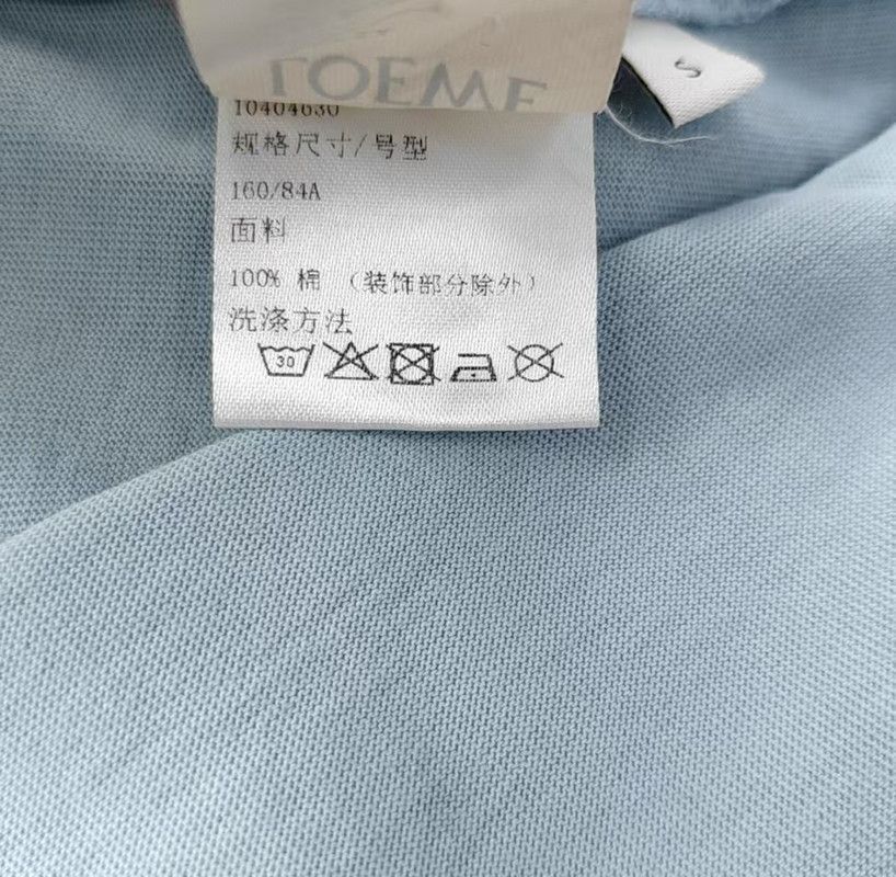 Loewe Loewe Summer Blue Cotton T-Shirt 0089 Size S / US 4 / IT 40 - 4 Thumbnail