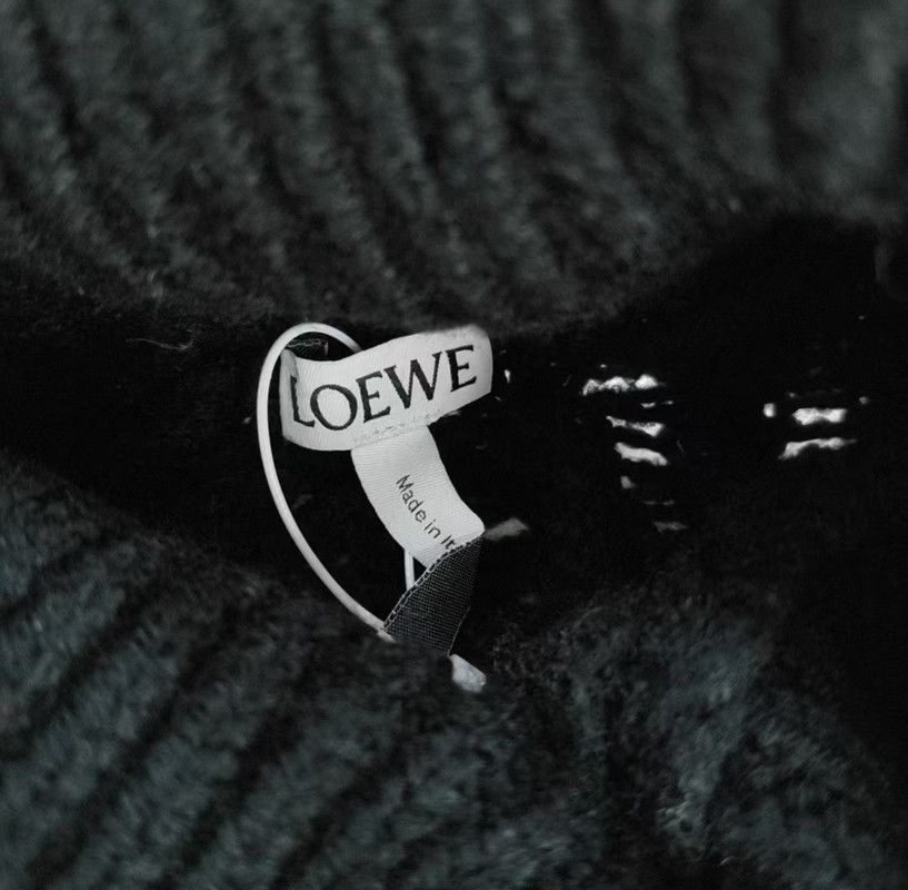 Loewe Loewe Black Wool Striped Long Sleeve Sweater 0089 Size M / US 6-8 / IT 42-44 - 6 Thumbnail