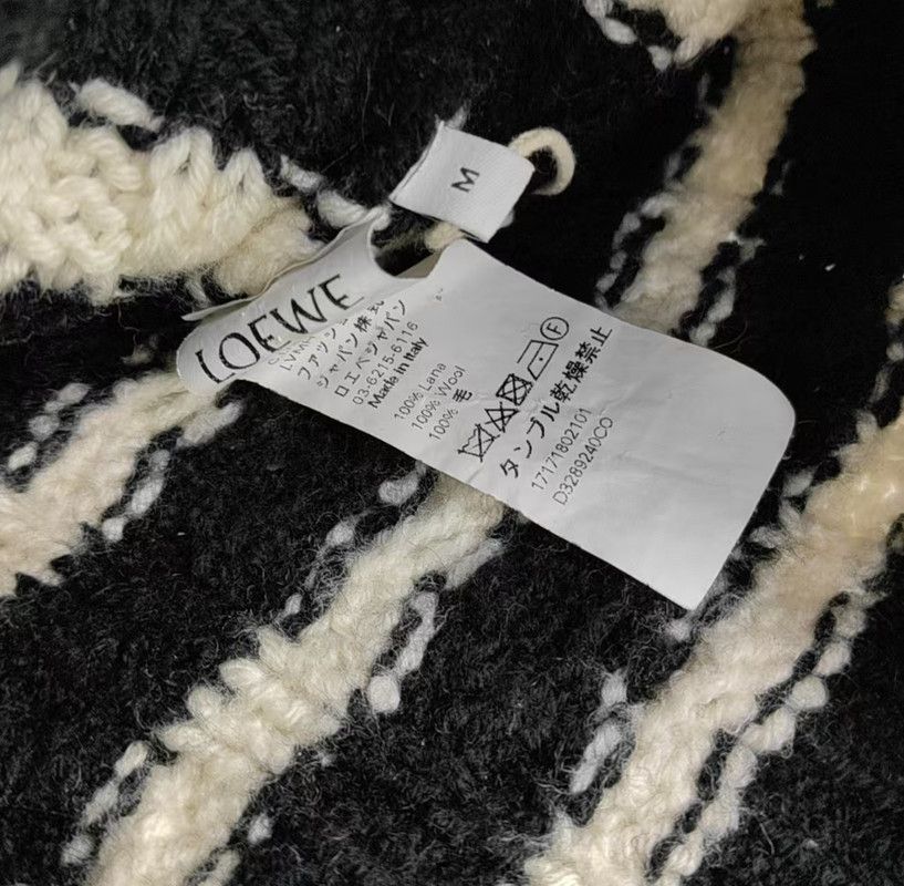 Loewe Loewe Black Wool Striped Long Sleeve Sweater 0089 Size M / US 6-8 / IT 42-44 - 7 Thumbnail