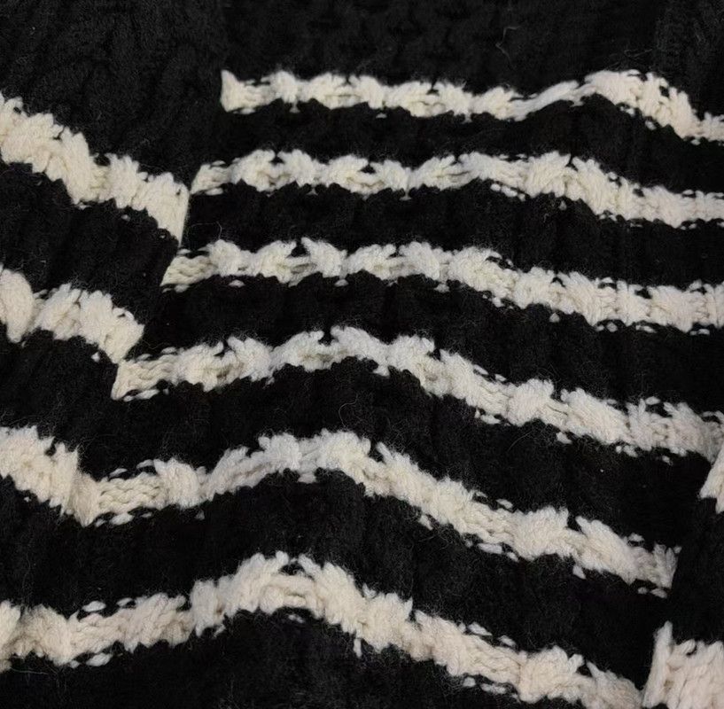 Loewe Loewe Black Wool Striped Long Sleeve Sweater 0089 Size M / US 6-8 / IT 42-44 - 10 Thumbnail
