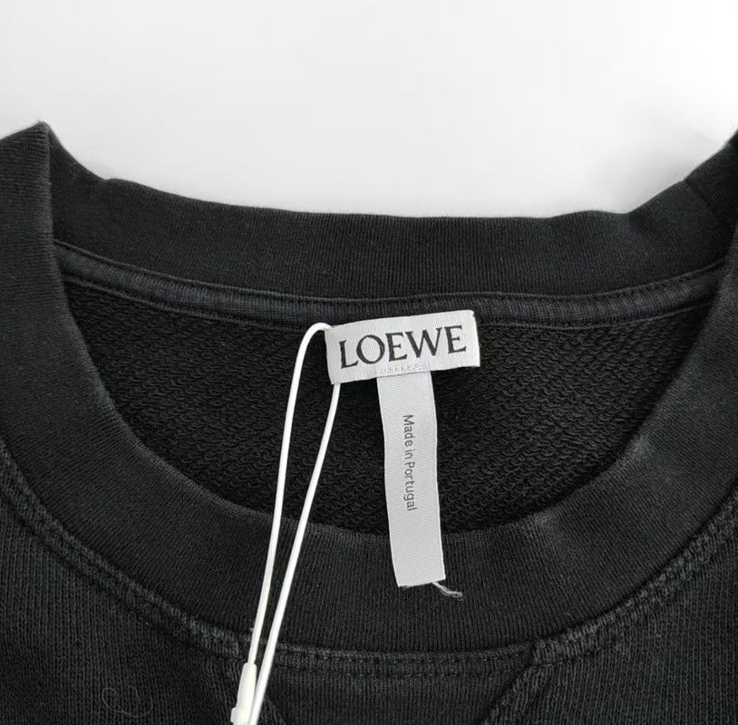 Loewe Loewe Black Cotton Long Sleeve Sweater 0089 Size M / US 6-8 / IT 42-44 - 5 Thumbnail