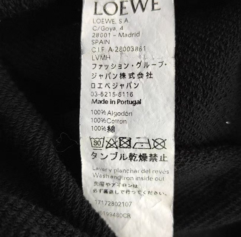 Loewe Loewe Black Cotton Long Sleeve Sweater 0089 Size M / US 6-8 / IT 42-44 - 3 Thumbnail