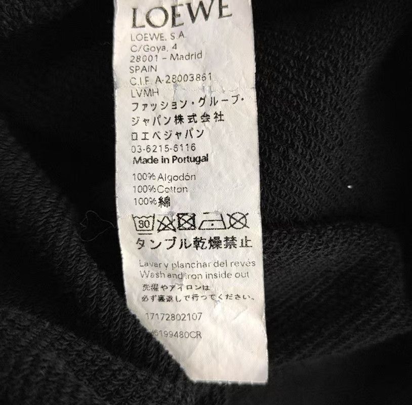 Loewe Loewe Black Cotton Long Sleeve Sweater 0089 Size M / US 6-8 / IT 42-44 - 4 Thumbnail