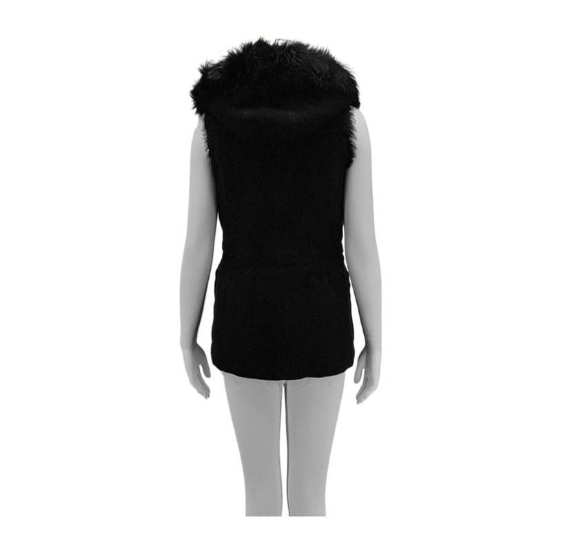 Loewe Loewe Sleeveless Black Shearling Vest for Women 0089 Size M / US 6-8 / IT 42-44 - 2 Thumbnail