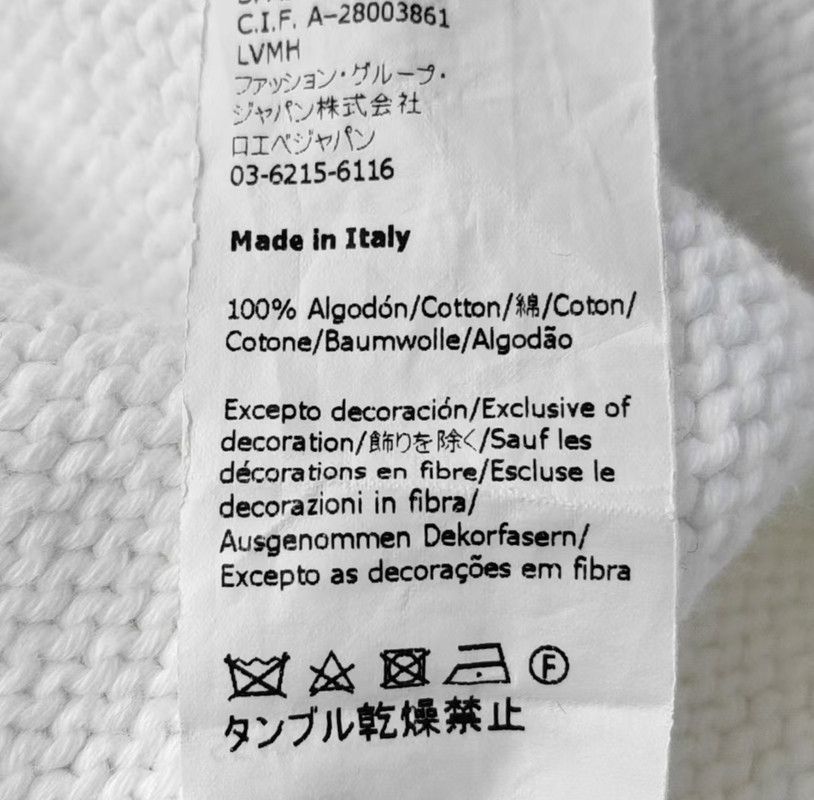 Loewe Loewe White Cotton Long Sleeve Sweater 0089 Size S / US 4 / IT 40 - 3 Thumbnail