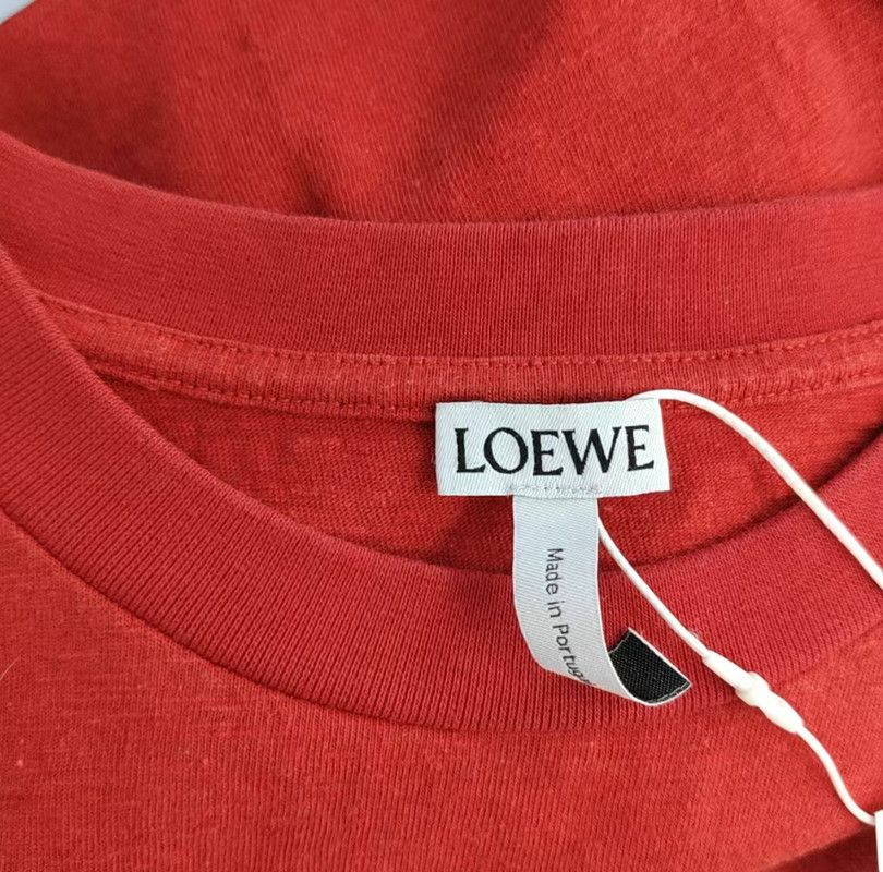 Loewe Loewe Red Cotton Graphic Short Sleeve T-Shirt 0089 Size S / US 4 / IT 40 - 5 Thumbnail